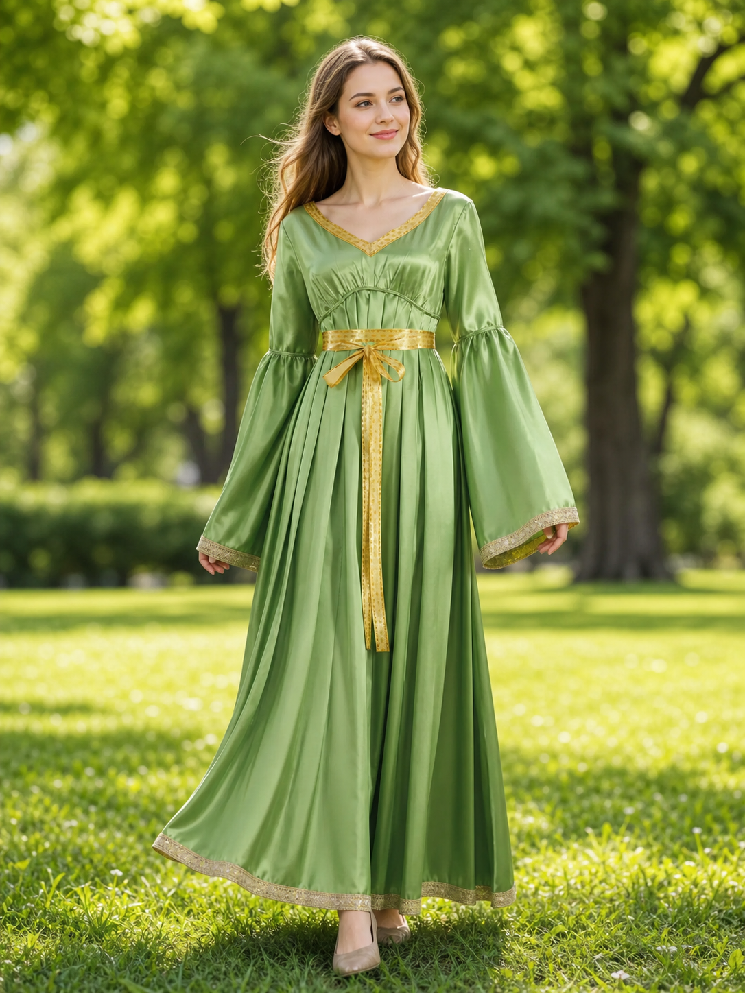 Princess Leia Costume: Green Cosplay Dress