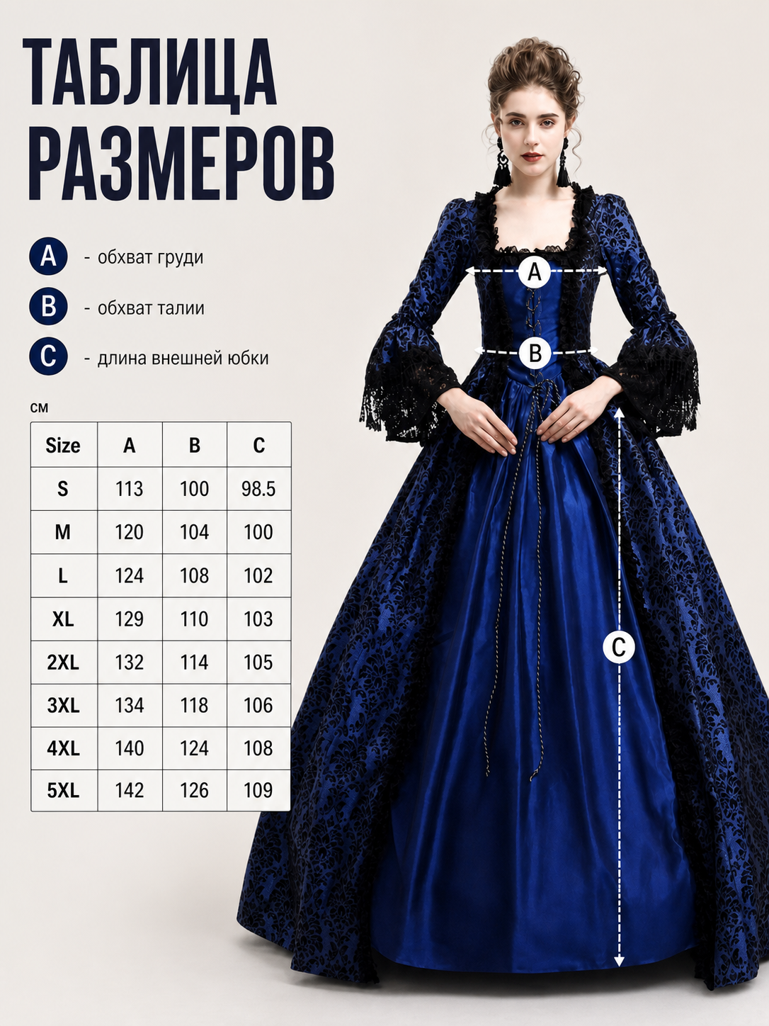 Long Victorian-Style Dress with Lace
