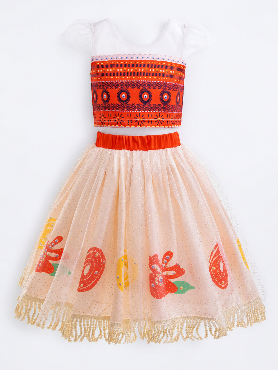 Moana 2 Character Costume Dress with Pattern