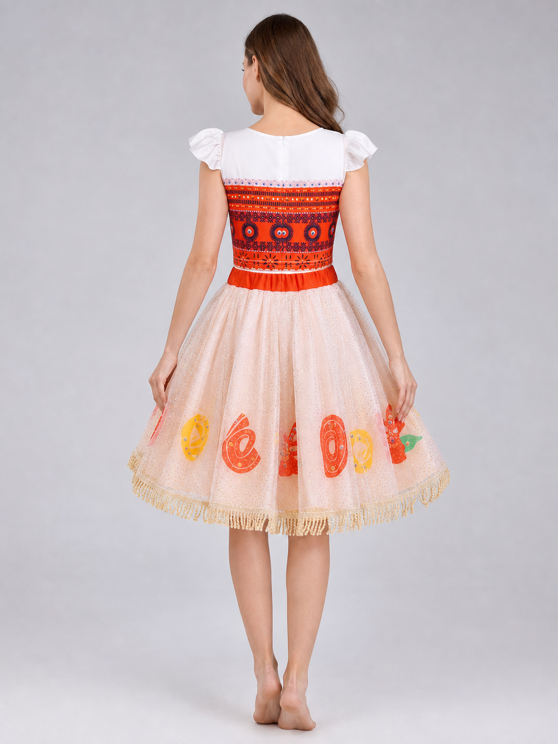 Moana 2 Character Costume Dress with Pattern