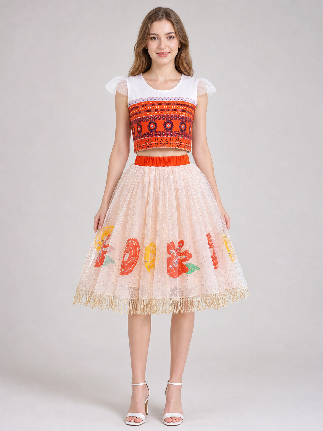 Moana 2 Character Costume Dress with Pattern