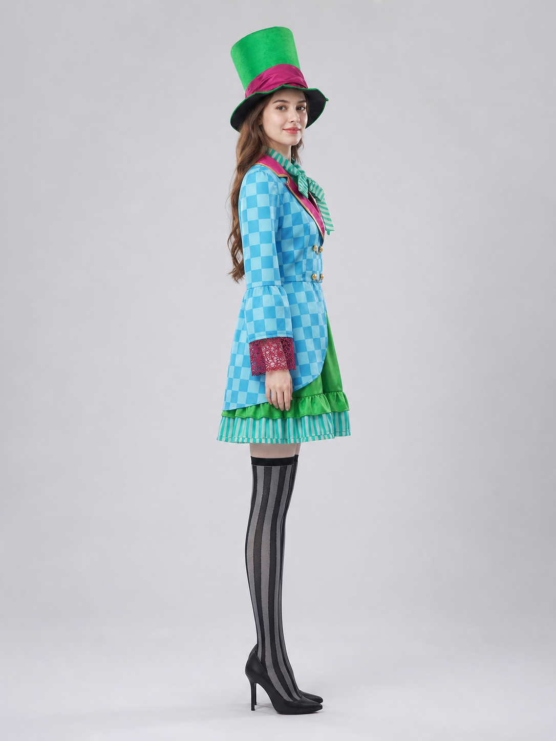 Alice Cosplay Costume with Hat and Skirt