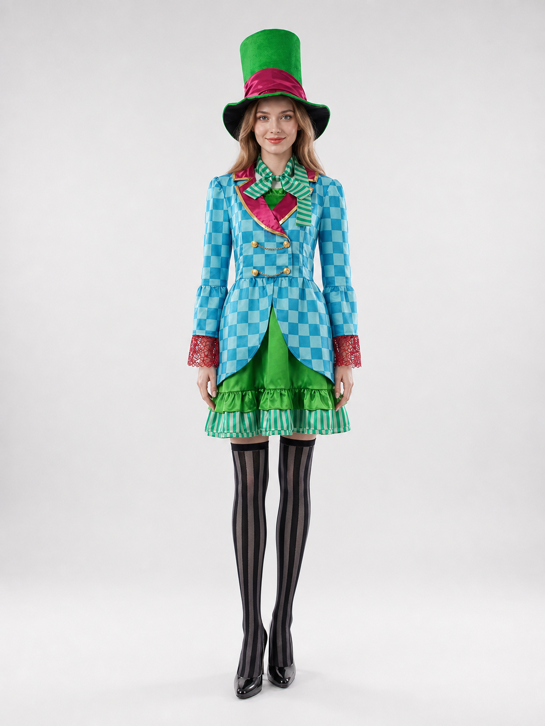 Alice Cosplay Costume with Hat and Skirt