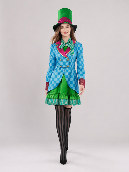 Alice Cosplay Costume with Hat and Skirt