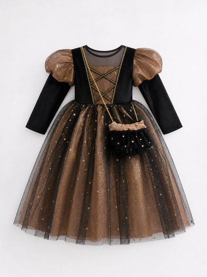Girls' Halloween Pumpkin Costume Dress