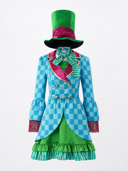 Alice Cosplay Costume with Hat and Skirt