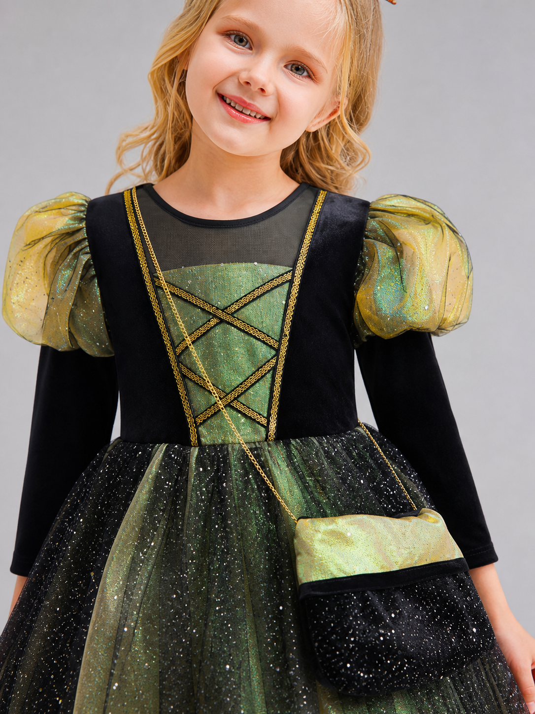 Kids' Halloween Costume Dress, Pumpkin Look