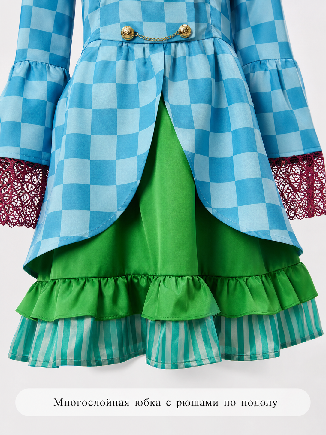 Alice Cosplay Costume with Hat and Skirt