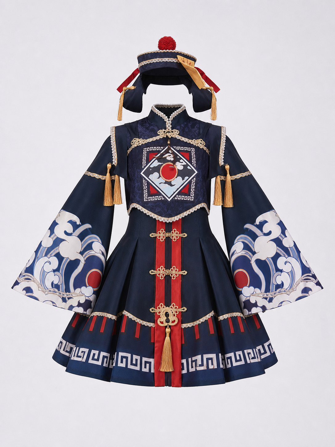 Zombie Lolita Costume with Hat and Accessories