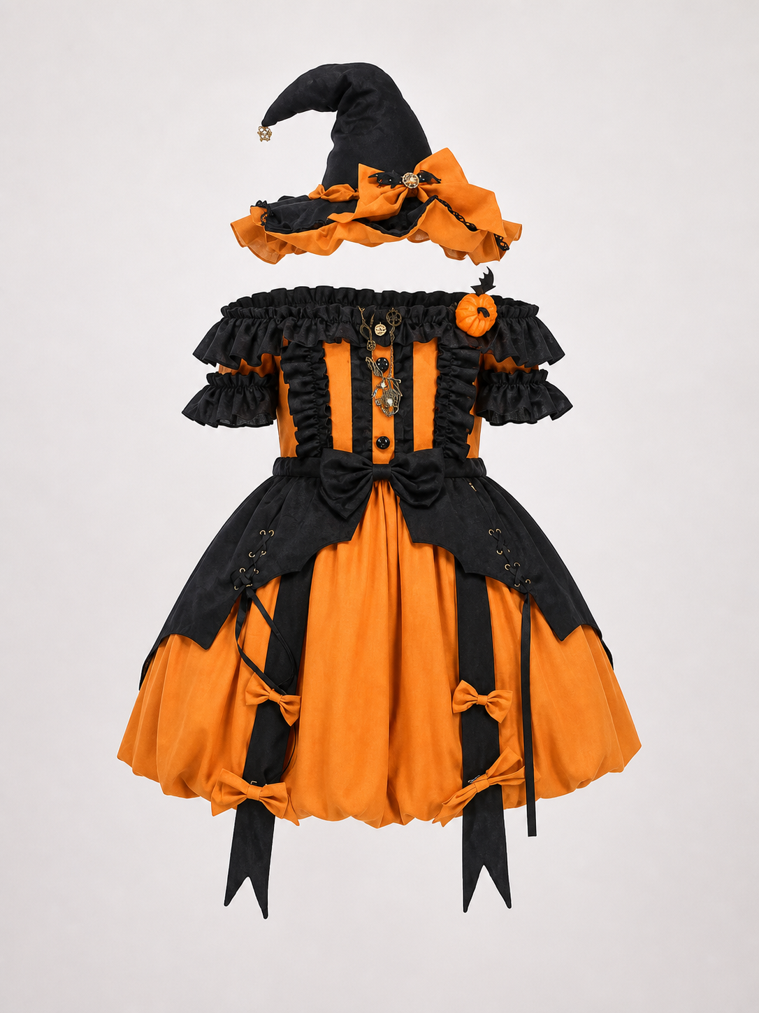 Lolita Halloween Witch Costume: Dress and Hat