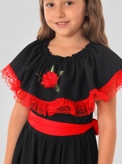 Children's flamenco-style Halloween costume dress