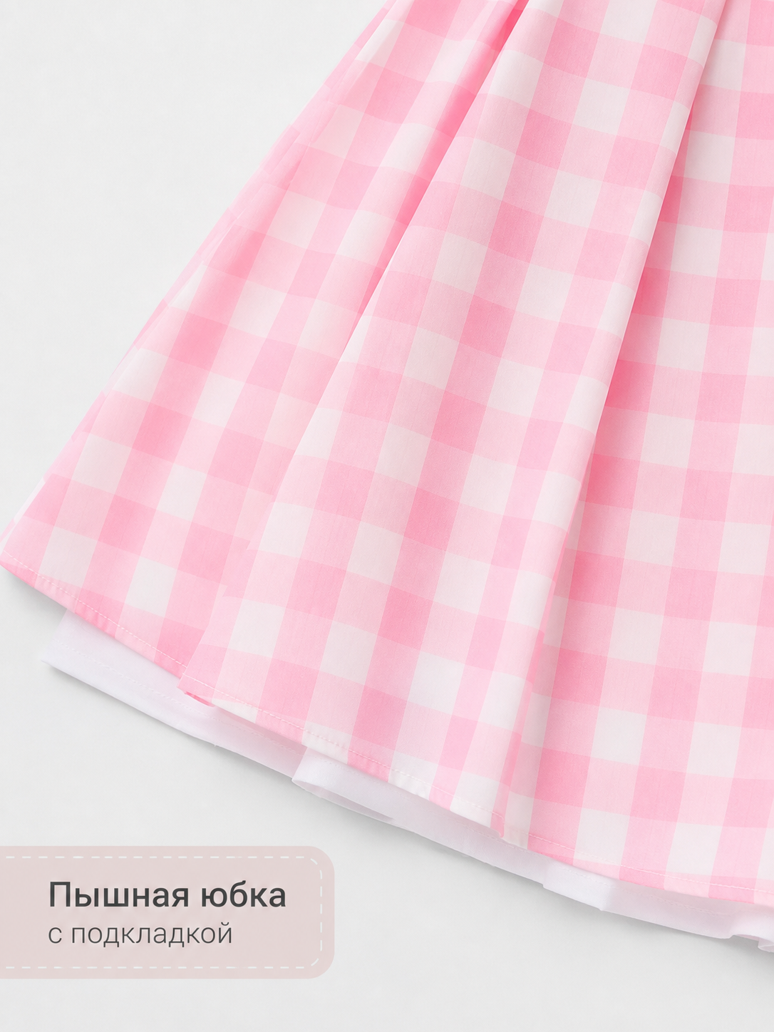Barbie-Style Cosplay Dress, Pink Gingham