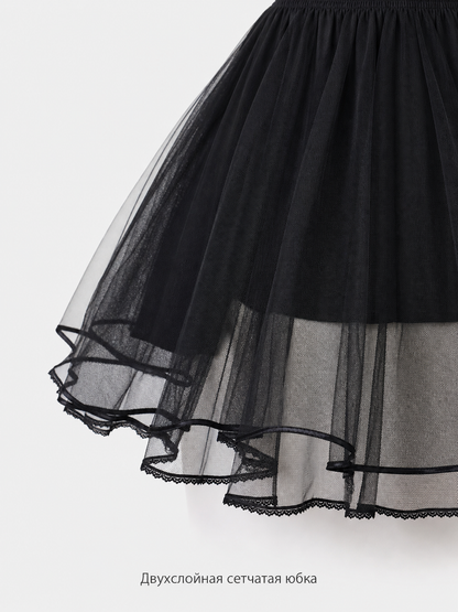 Women's Gothic Vampire Dress with Corset and Petticoat