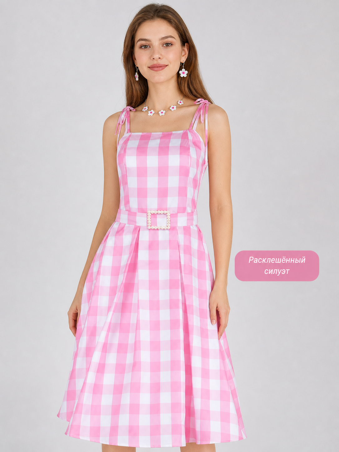 Barbie Plaid Costume with Dress and Accessories