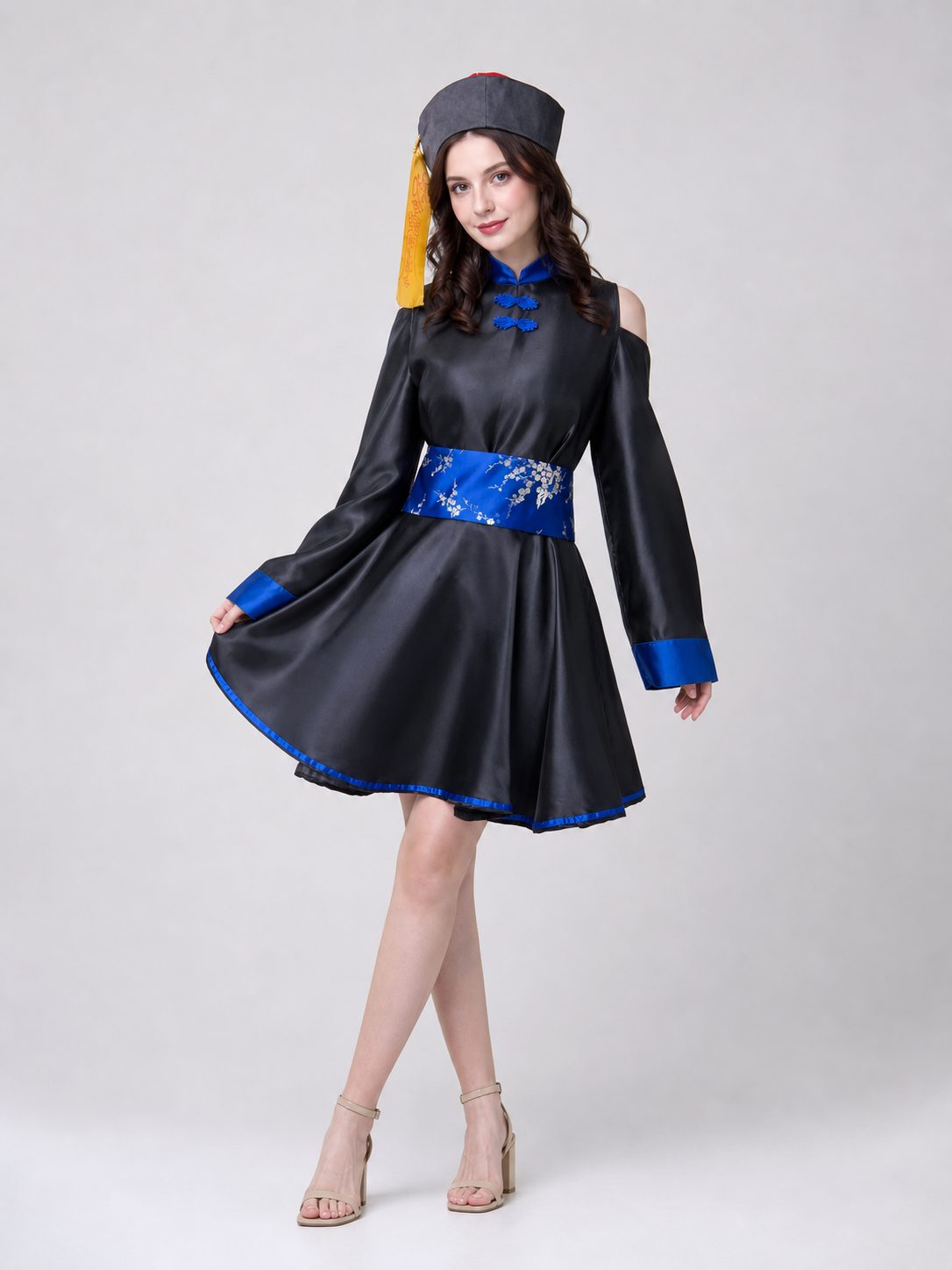 Chinese-style zombie costume, cosplay dress on-model styling view 3