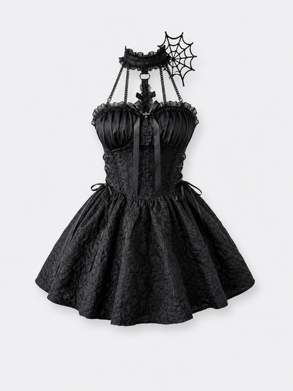 Gothic Lace Corset Halloween Costume Dress