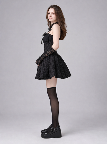 Gothic Lace Corset Halloween Costume Dress