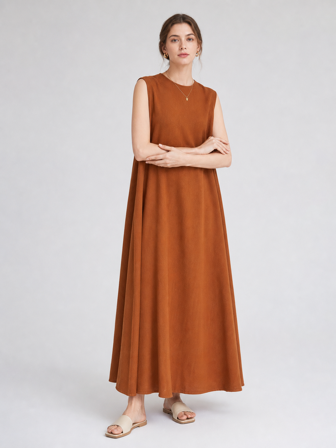 Korean Chic Long Loose-Fit Sundress