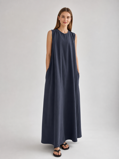 Loose Sleeveless Korean Chic Maxi Dress
