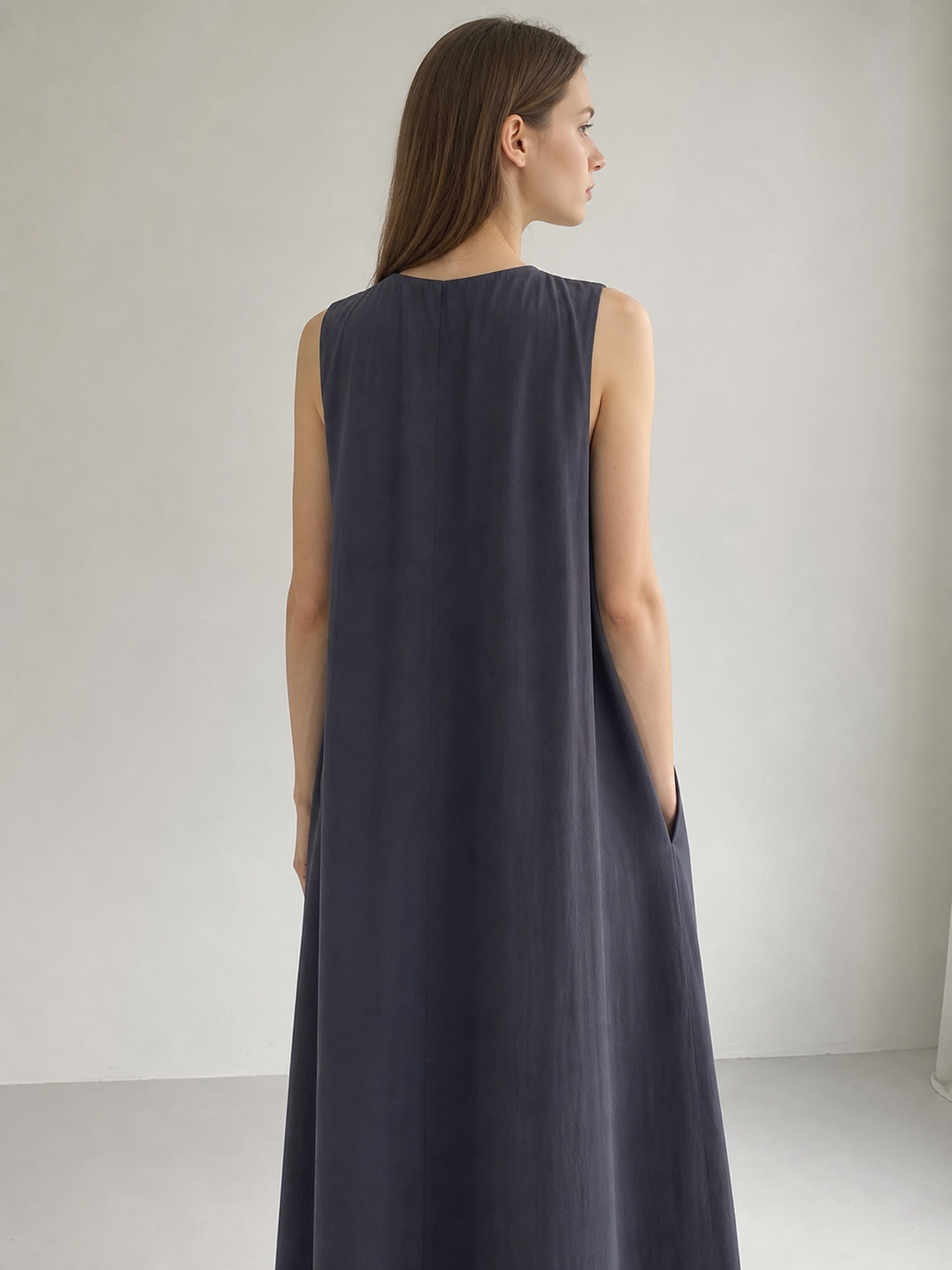Loose Sleeveless Maxi Dress in Korean Chic Style