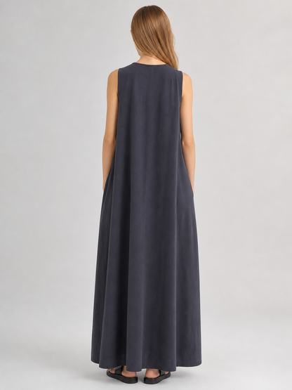 Loose Sleeveless Korean Chic Maxi Dress