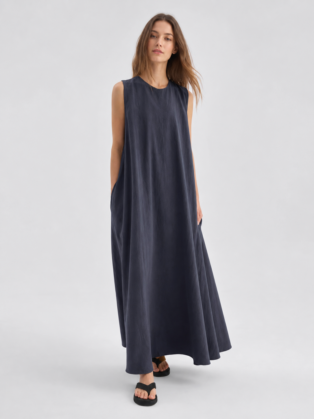Loose Sleeveless Korean Chic Maxi Dress