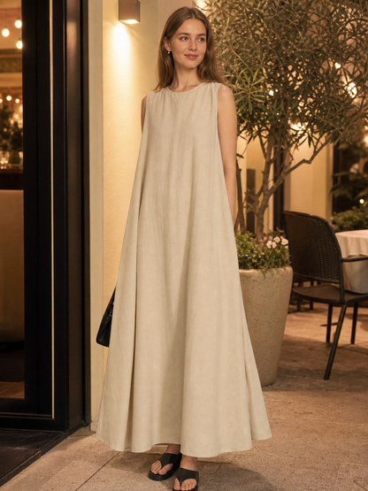 Sleeveless Maxi Dress, Relaxed Fit