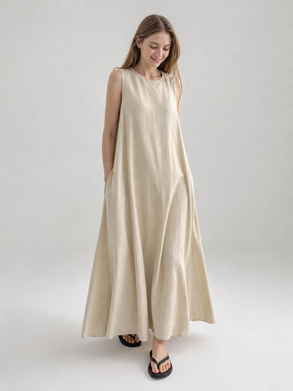 Sleeveless Maxi Dress, Relaxed Fit
