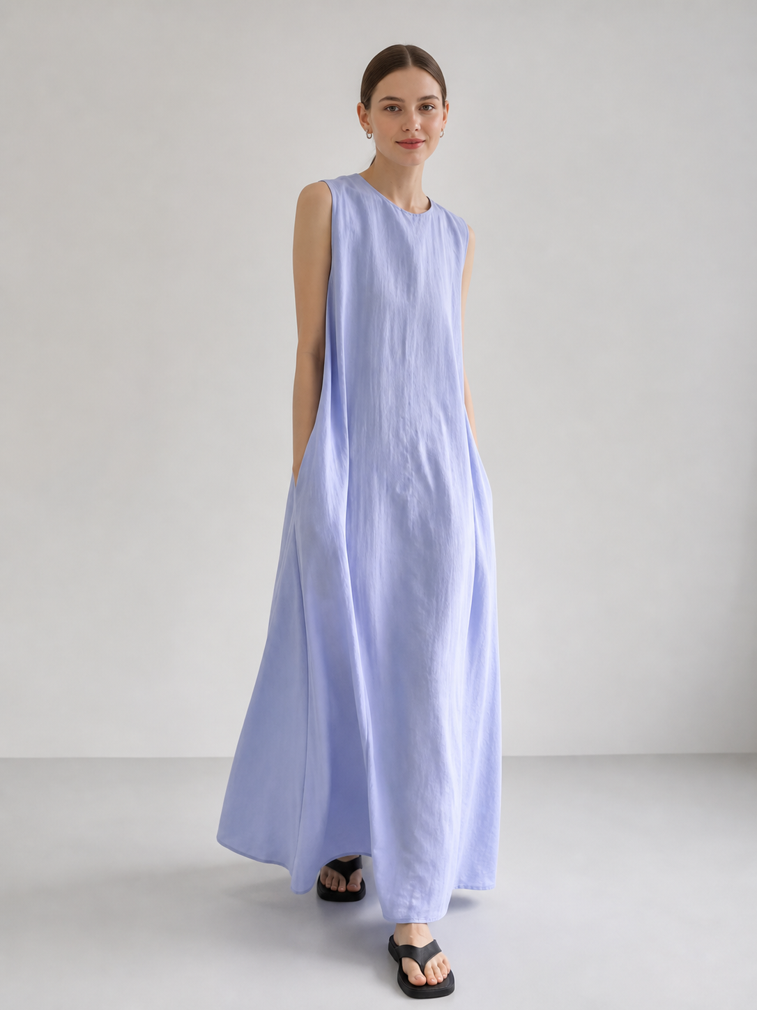 Sleeveless Loose Maxi Dress, Korean Chic