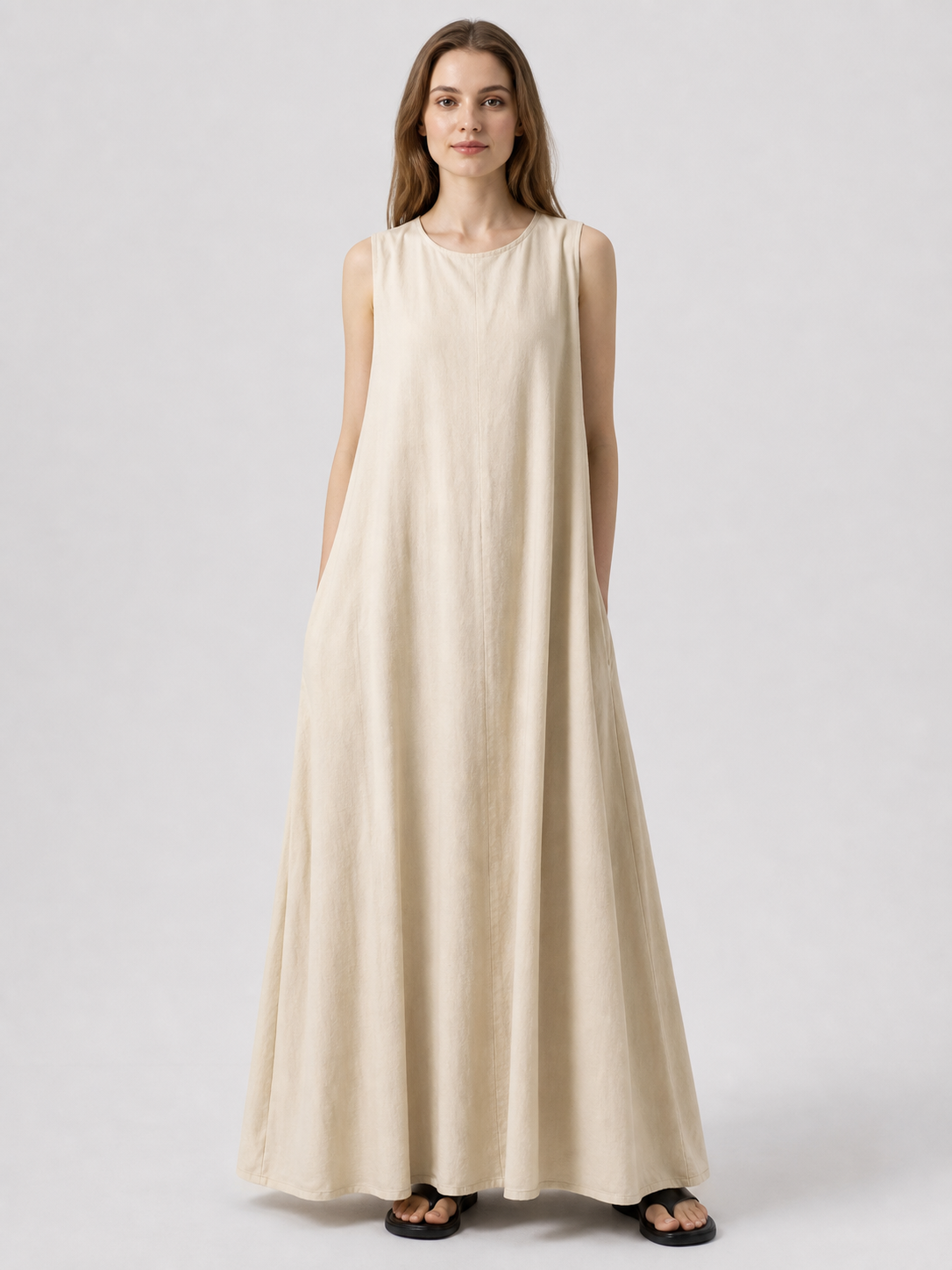 Sleeveless Maxi Dress, Relaxed Fit