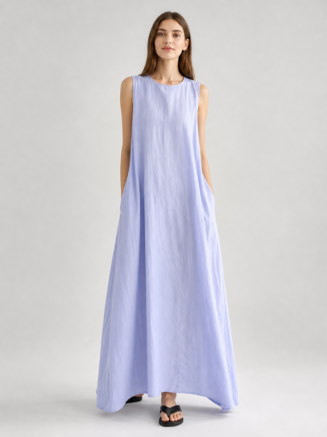 Sleeveless Loose Maxi Dress, Korean Chic