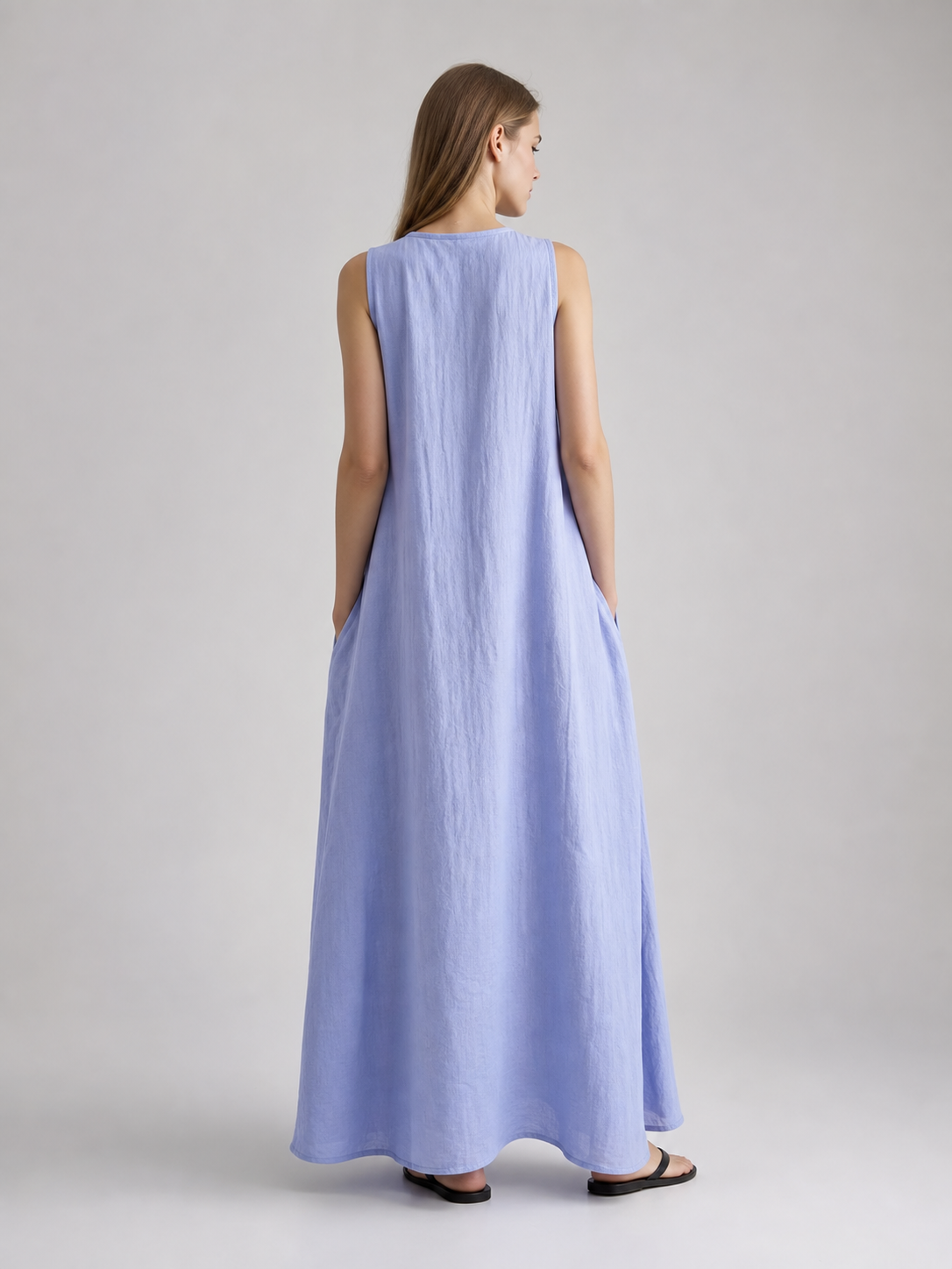 Sleeveless Loose Maxi Dress, Korean Chic