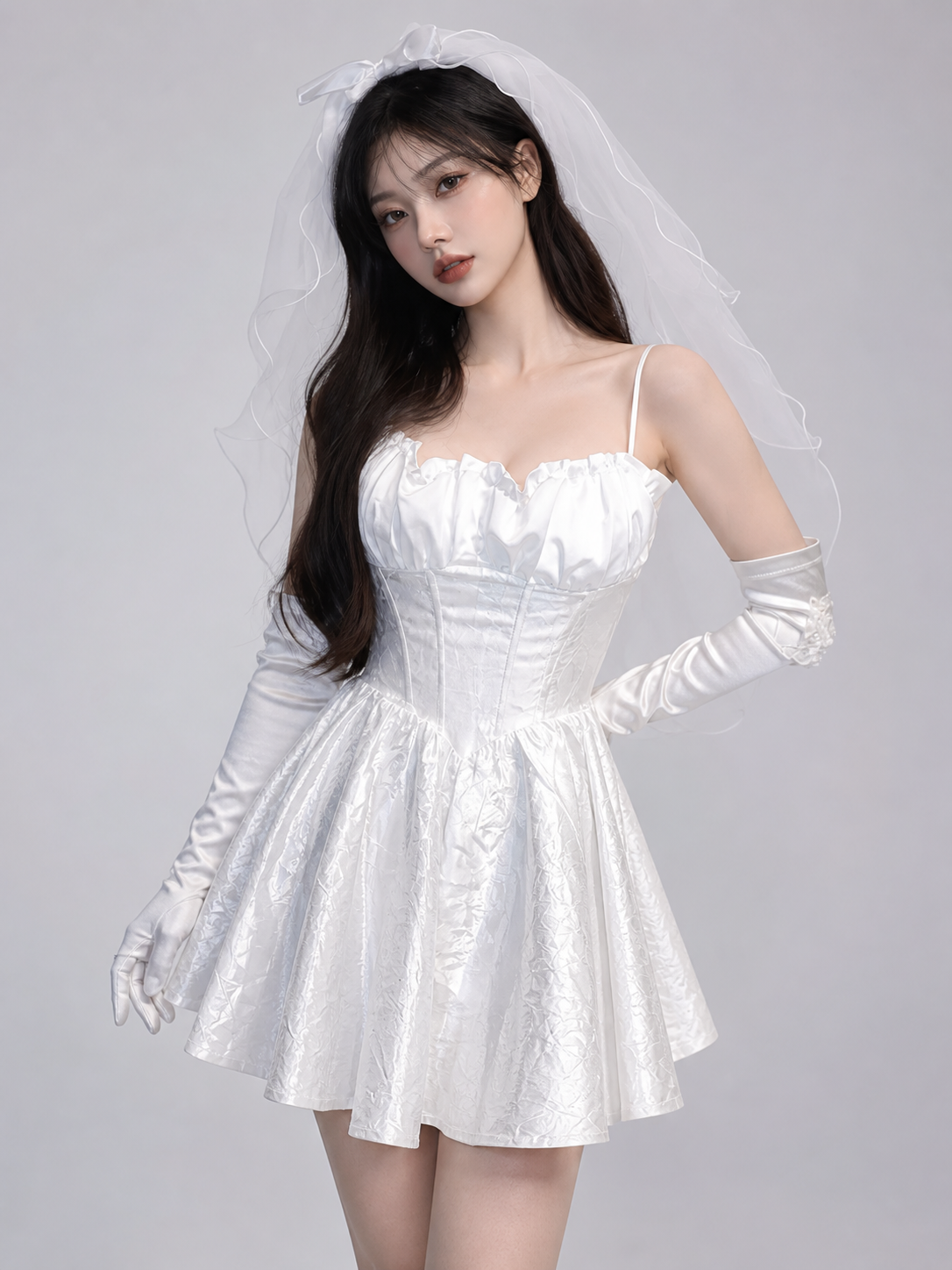Zombie Bride Halloween Costume, White Dress