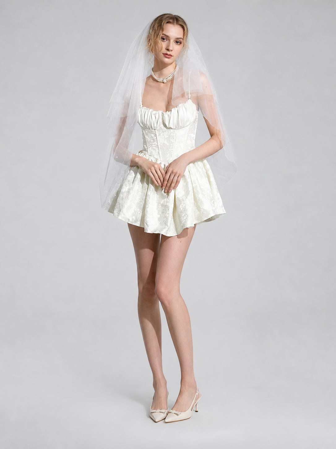 Women's Zombie Bride Costume, White Halloween Dress