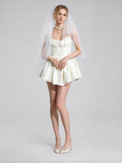 Women's Zombie Bride Costume, White Halloween Dress