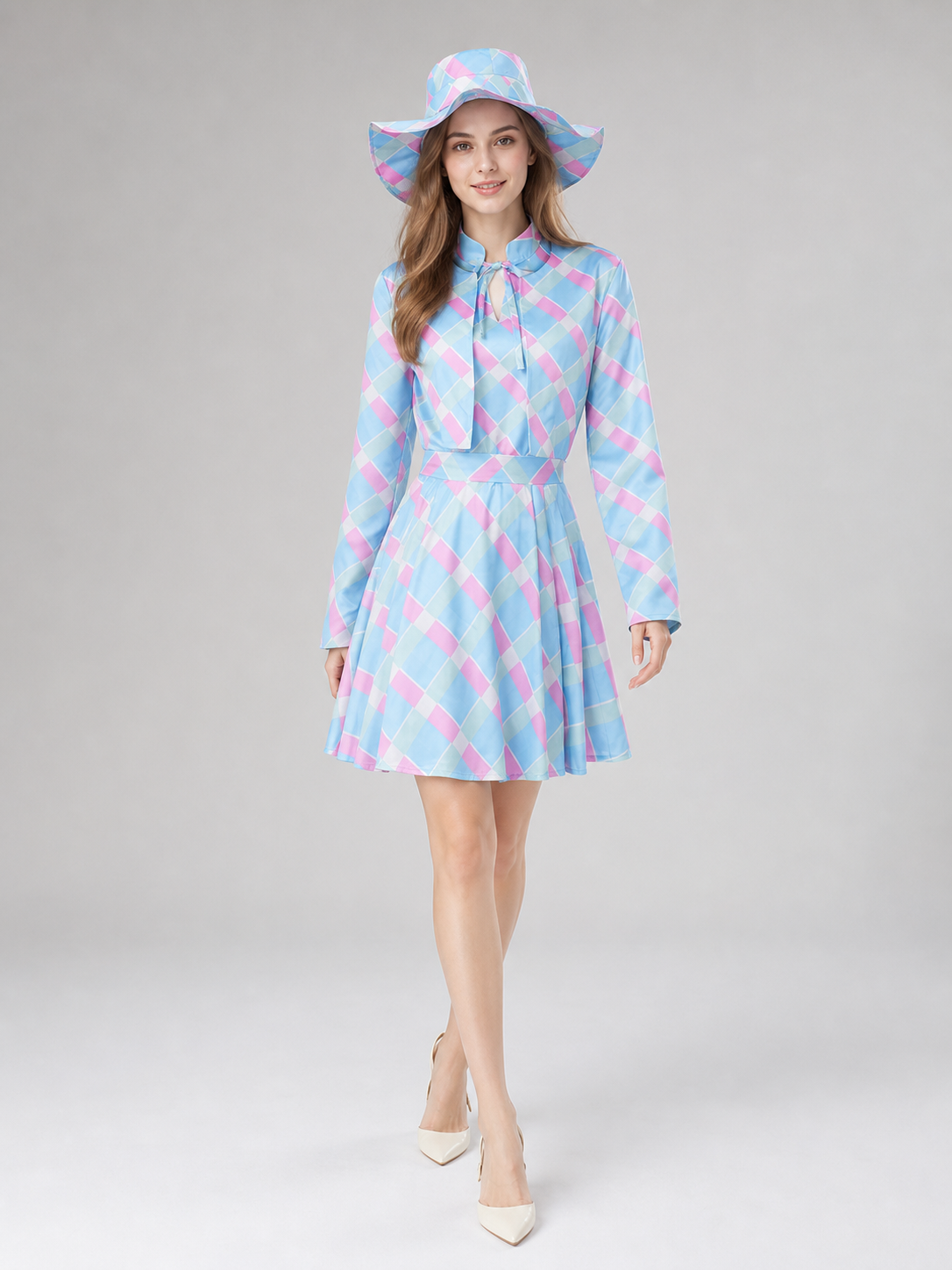 Barbie Cosplay Costume: Dress, Hat, and Belt