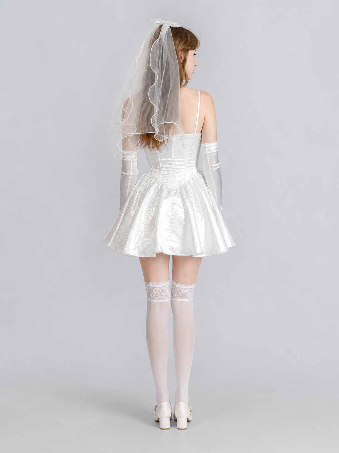 Zombie Bride Halloween Costume, White Dress