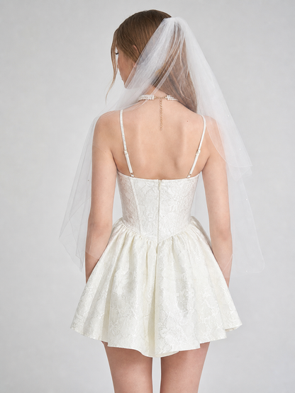 Women's Zombie Bride Costume, White Halloween Dress