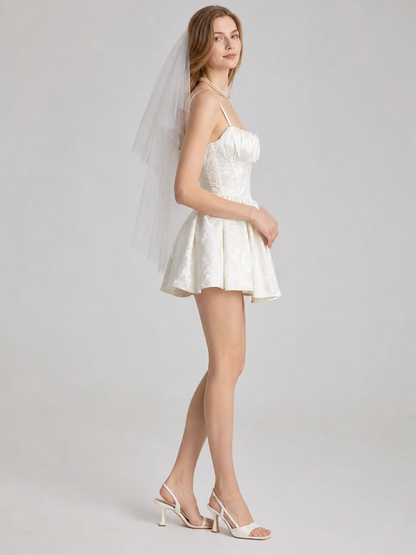 Women's Zombie Bride Costume, White Halloween Dress