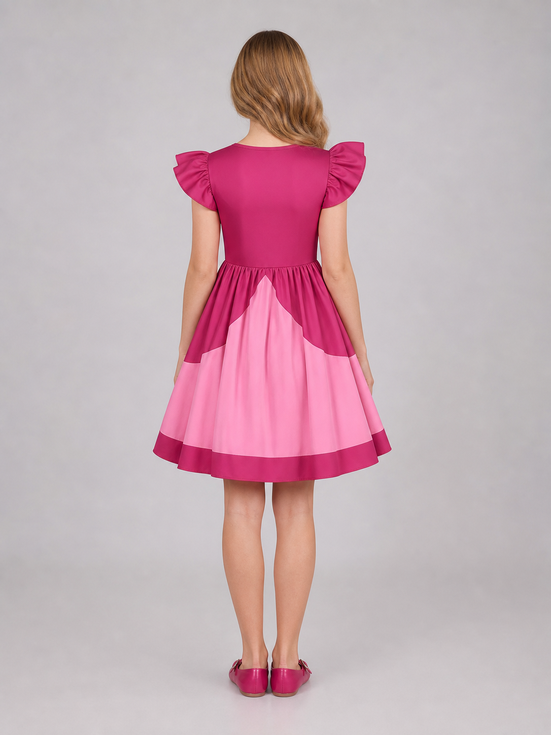 Kids' Peach Daisy Princess Dress for Cosplay