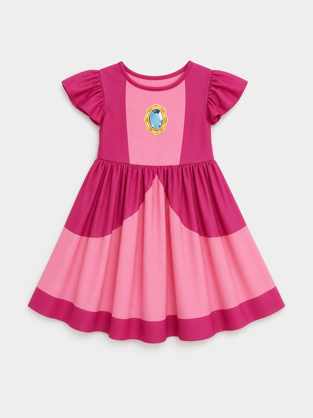 Kids' Peach Daisy Princess Dress for Cosplay