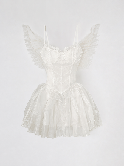 Angel costume for cosplay, white set with wings