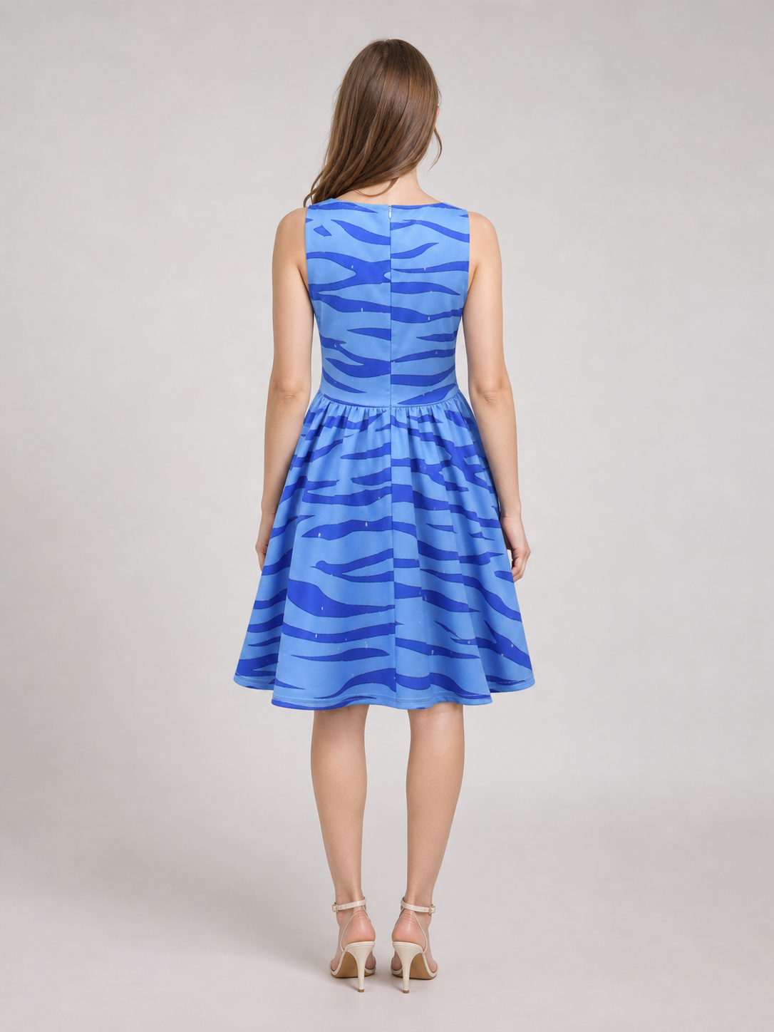 Girls' Sleeveless Dress with Nautical Print