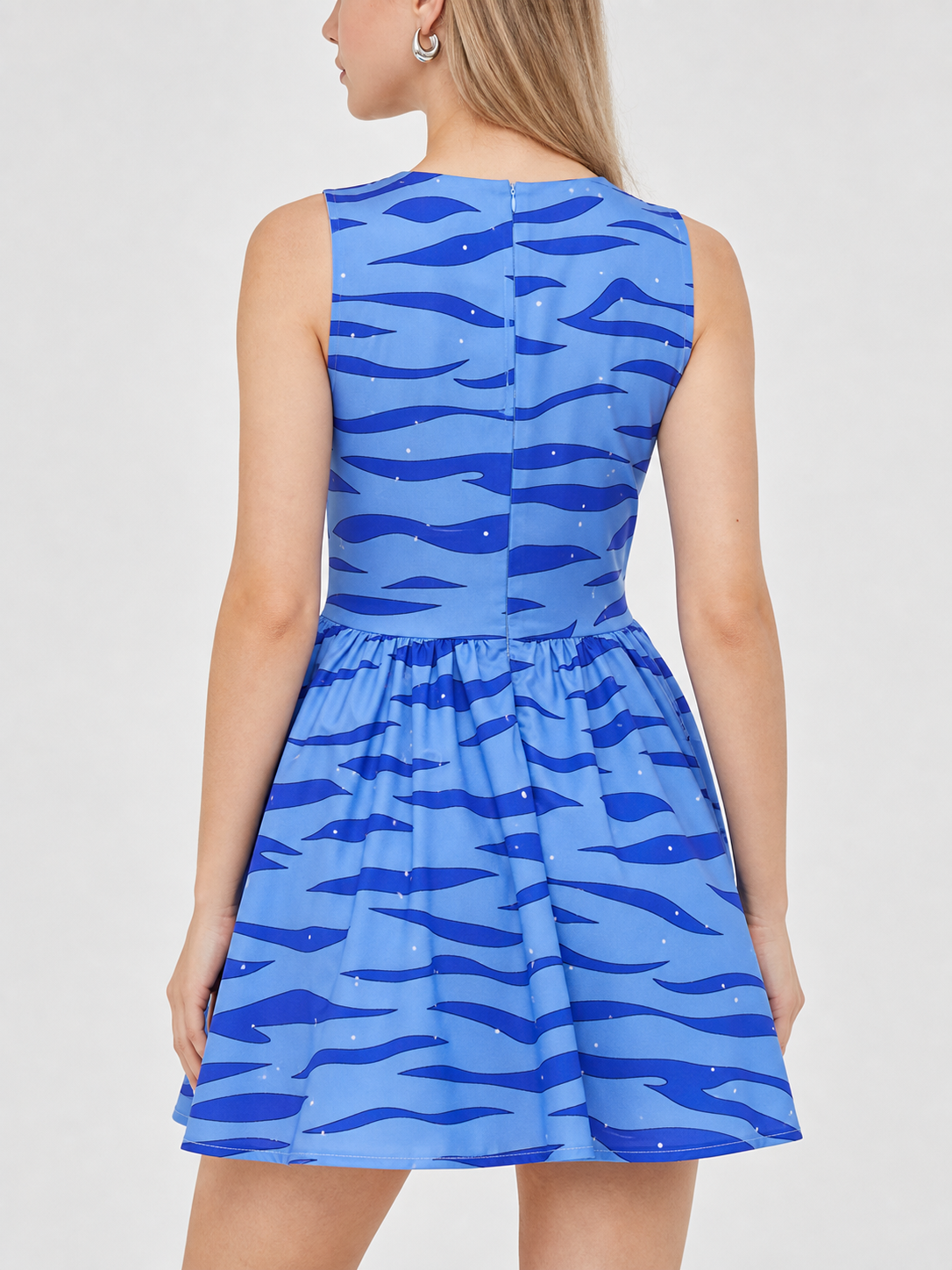 Girls' Sleeveless Dress with Nautical Print