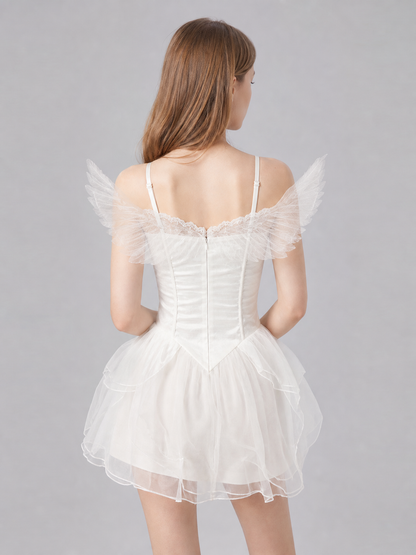 Angel costume for cosplay, white set with wings