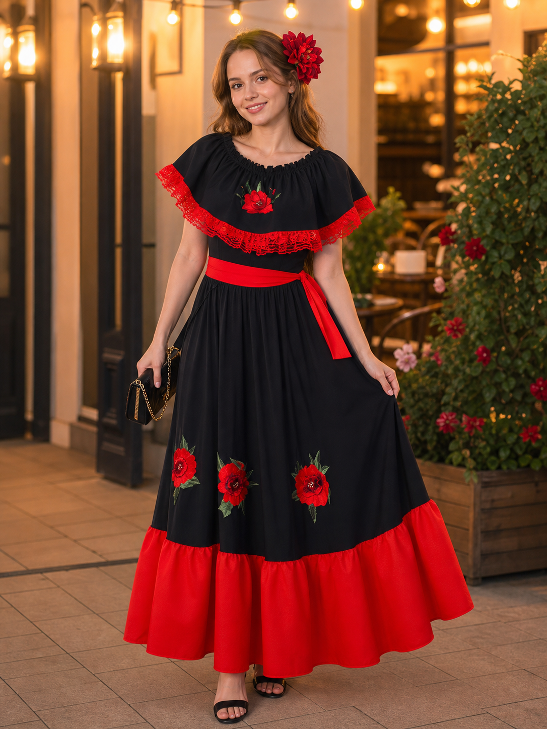 Children's flamenco-style Halloween costume dress