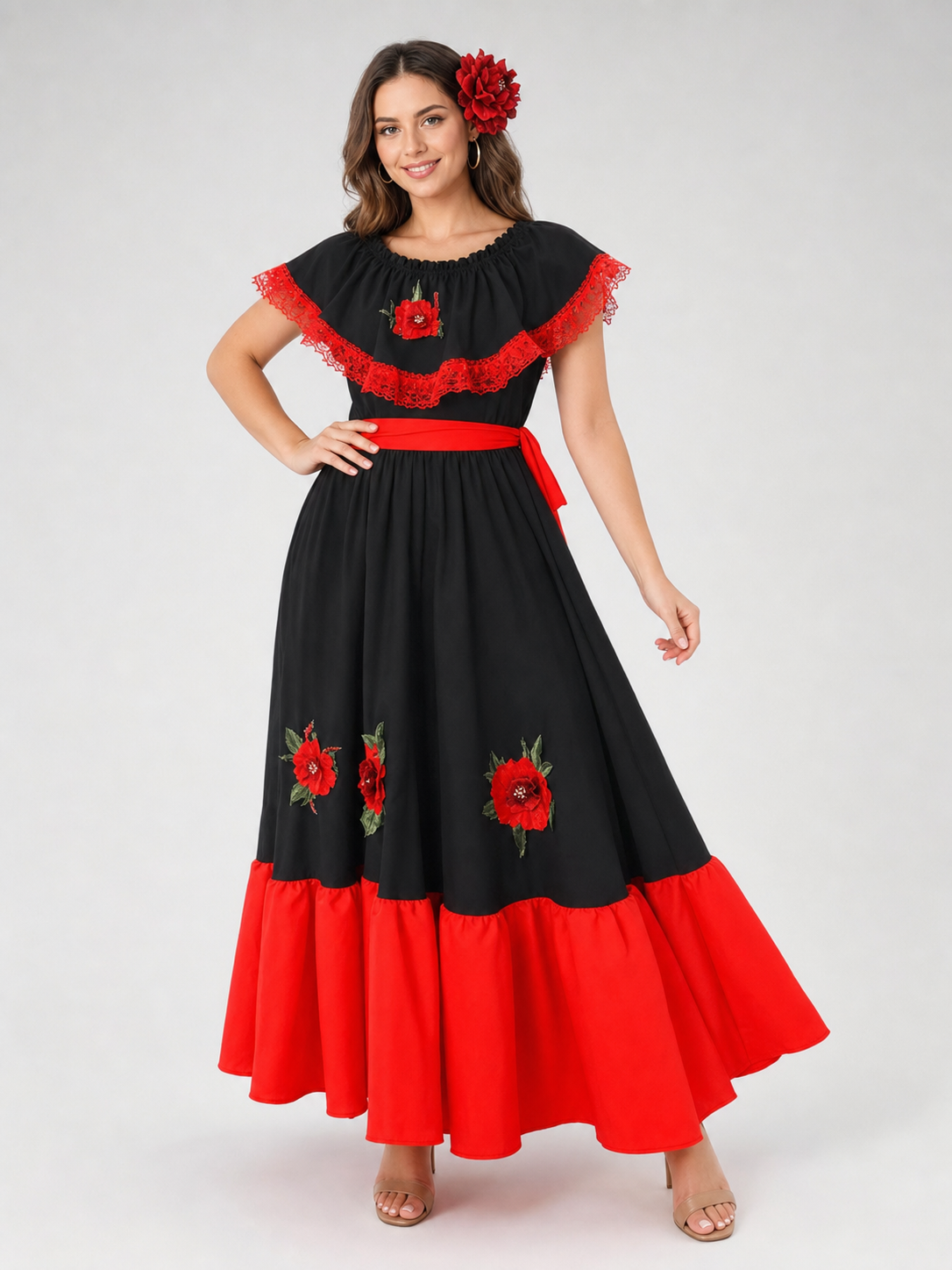 Children's flamenco-style Halloween costume dress