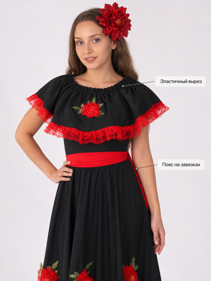Children's flamenco-style Halloween costume dress