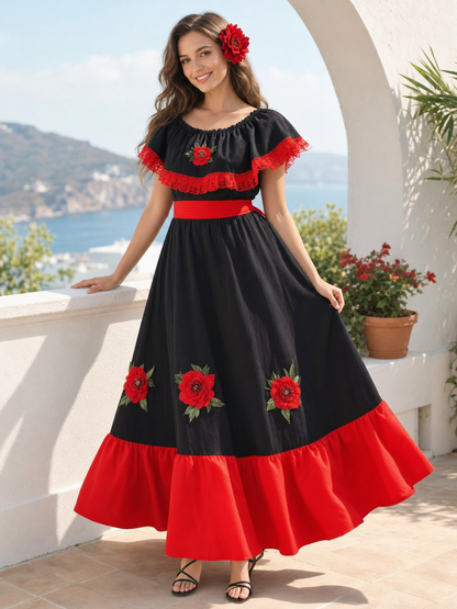 Children's flamenco-style Halloween costume dress