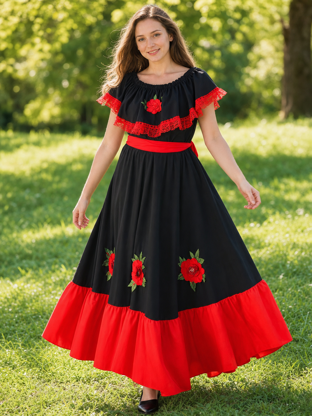 Children's flamenco-style Halloween costume dress